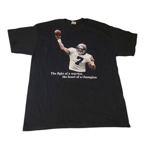 Jeff Garcia T Shirt Size Large Black Football Quotes NFL Retro Graphic Shirt